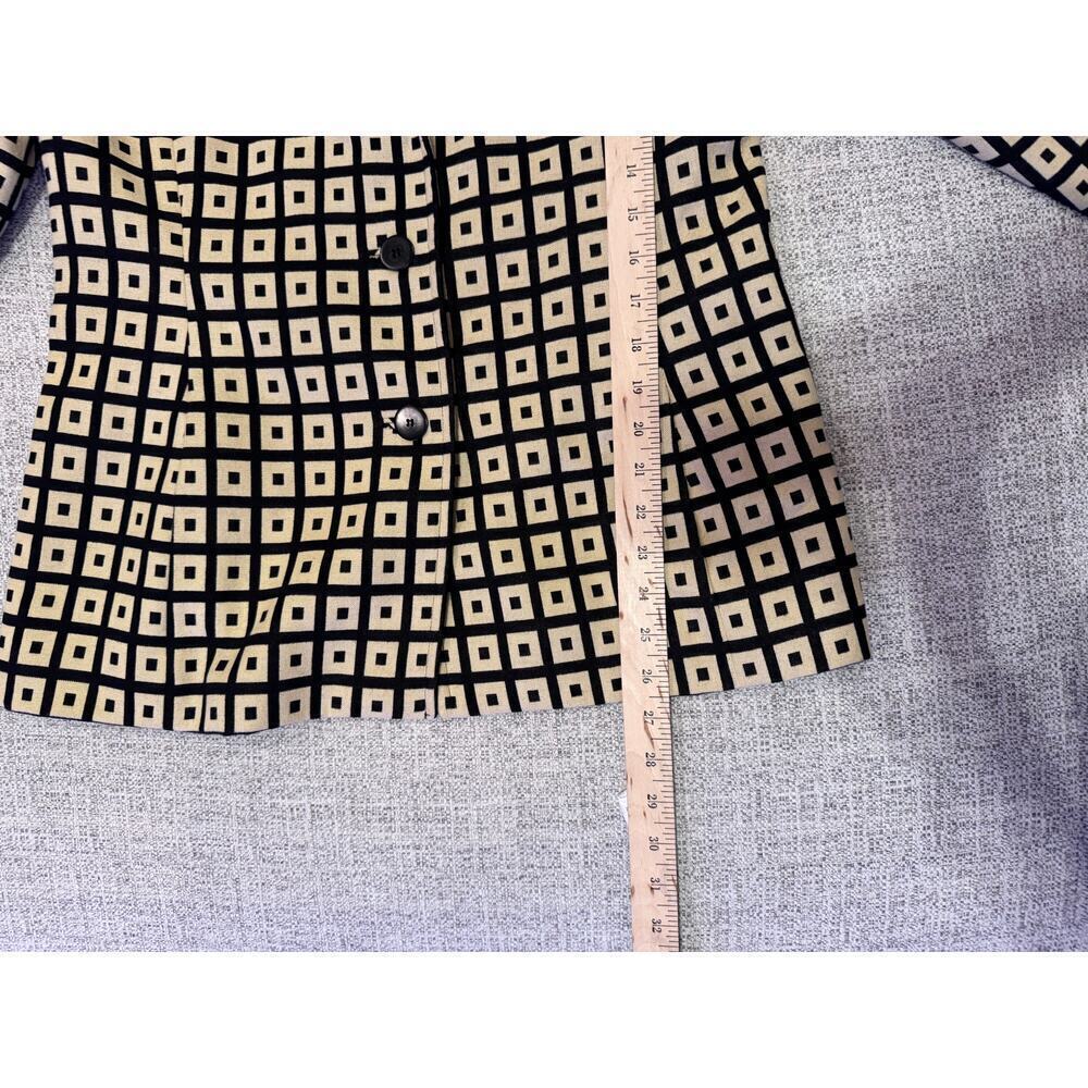 Lafayette 148 New York Women’s Work Dress Blazer Jacket Cream Black Buttons 12 - Picture 7 of 12